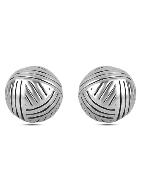 LeCalla Sterling Silver Jewelry Antique Pattern Stud Earring