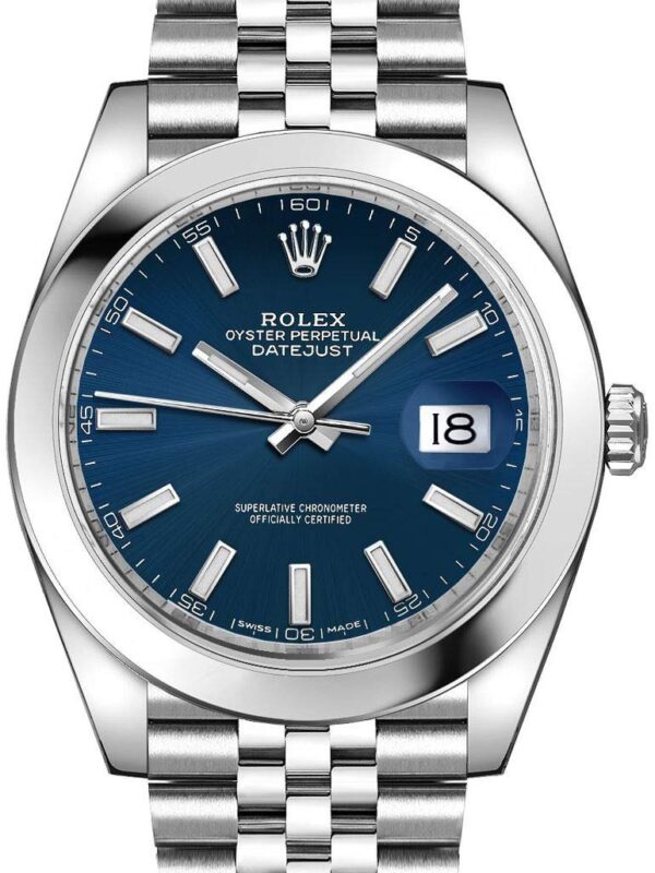 Blue Dial Steel Watch on Jubilee Bracelet  Rolex Datejust