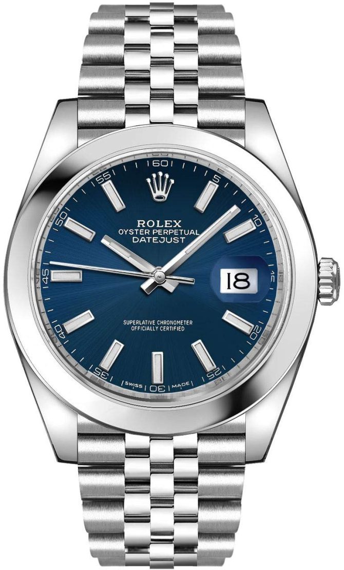 Blue Dial Steel Watch on Jubilee Bracelet  Rolex Datejust