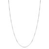 KoolJewelry 14k White Gold Venetian Box Chain Necklace