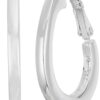 Large Oval Hoop Earrings Napier Silver