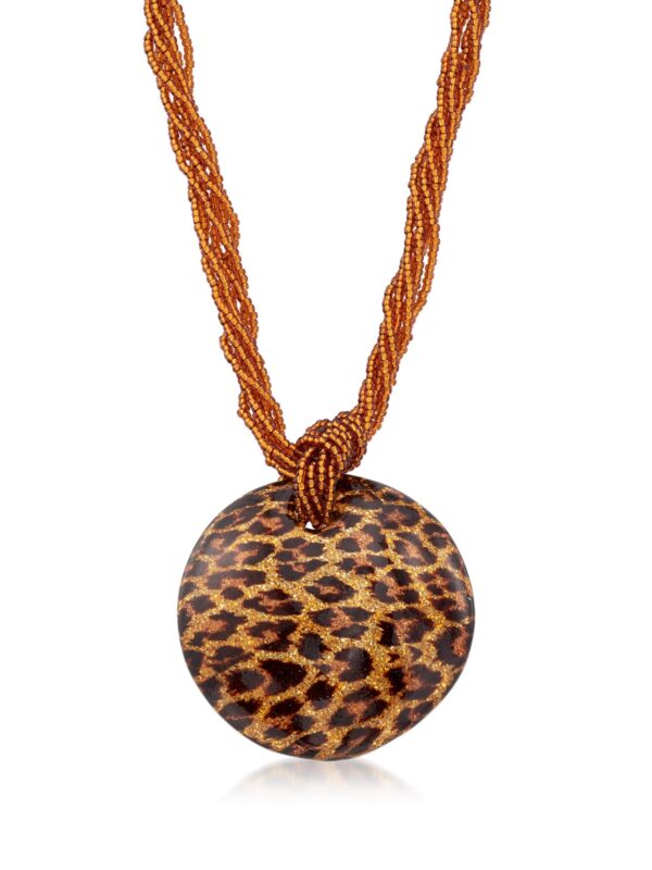 Ross-Simons Italian Leopard Murano Glass Multi-Strand Necklace