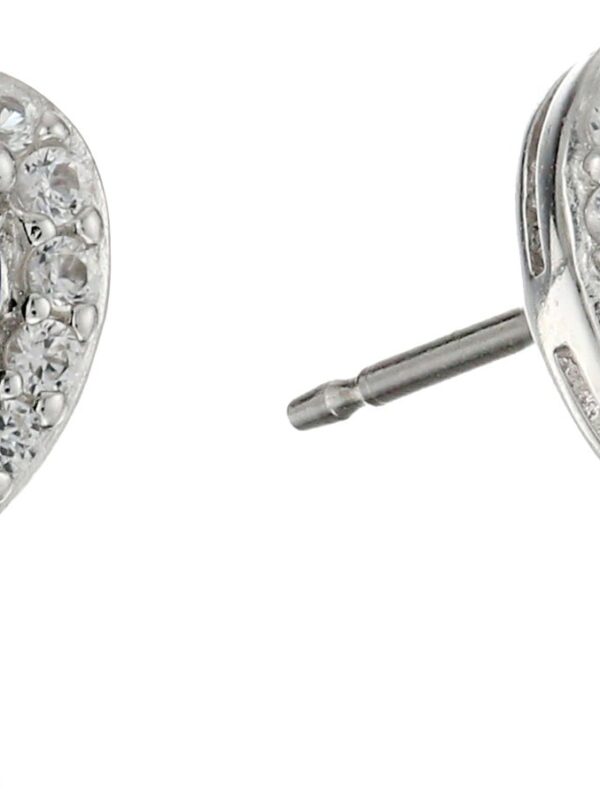 Sterling Silver Created Blue Sapphire Stud Earrings
