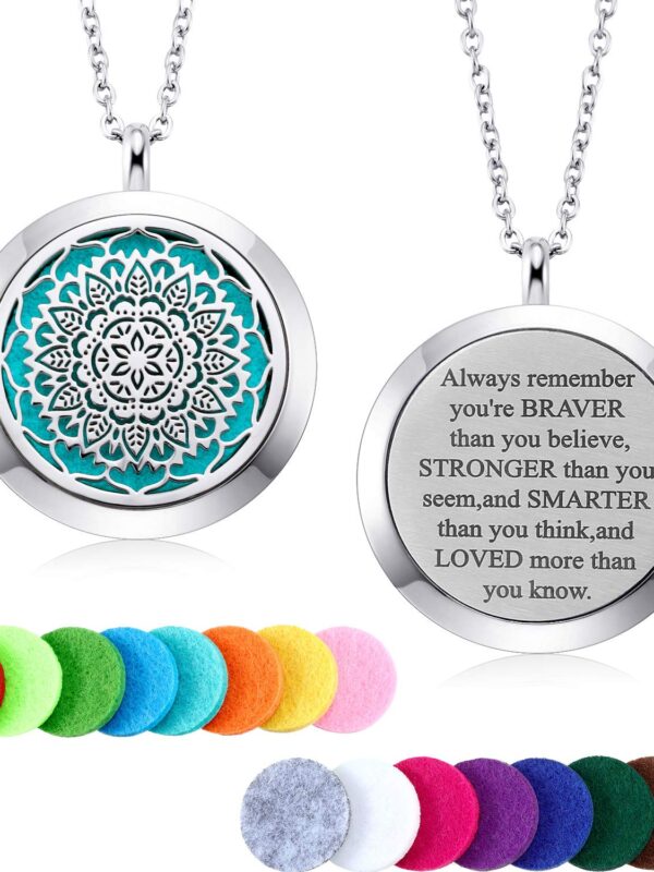 Oil Diffuser Perfume Necklace Locket Pendant