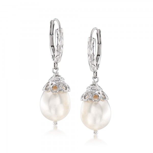 Ross-Simons 10-11mm Cultured Pearl Drop Earrings