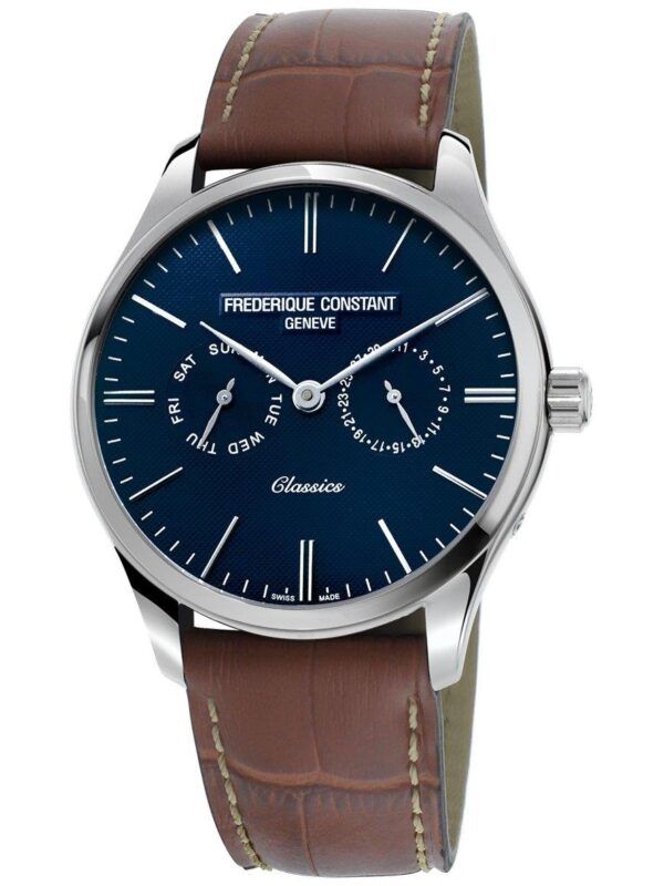 Frederique Constant Brown Leather Strap Swiss Made Dress Watch