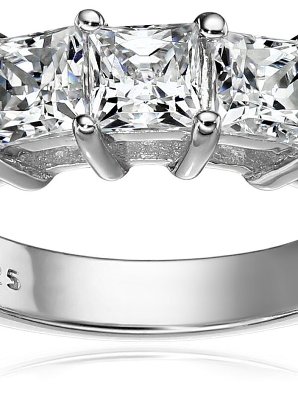 Princess Ring Sterling Silver Swarovski Zirconia