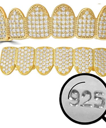 14k Yellow Gold Plated Sterling Silver Real Grillz