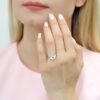 BERRICLE Rhodium Plated Sterling Silver Round Cubic Zirconia