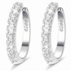 Swarovski Zirconia 925 Sterling Silver Cuff Earrings for Women