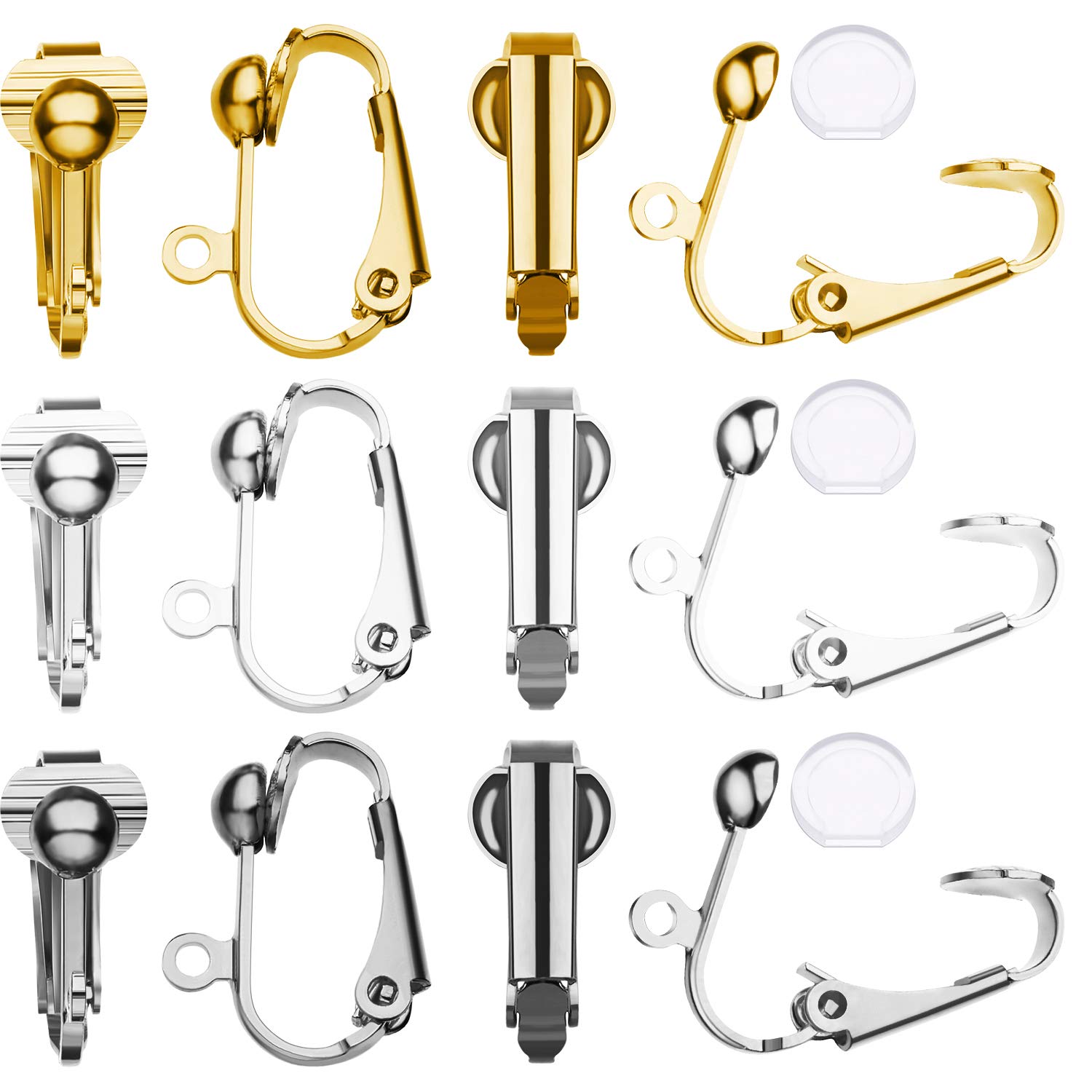 30 Sets Clip-on Earring Converters Non-pierced Earring