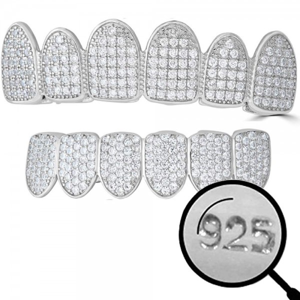 Sterling Silver Top & Bottom Grills for Teeth