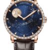 Elegance with the Men's Real Diamond High Style Blue Automatic Moon Phase Mechanical Watch