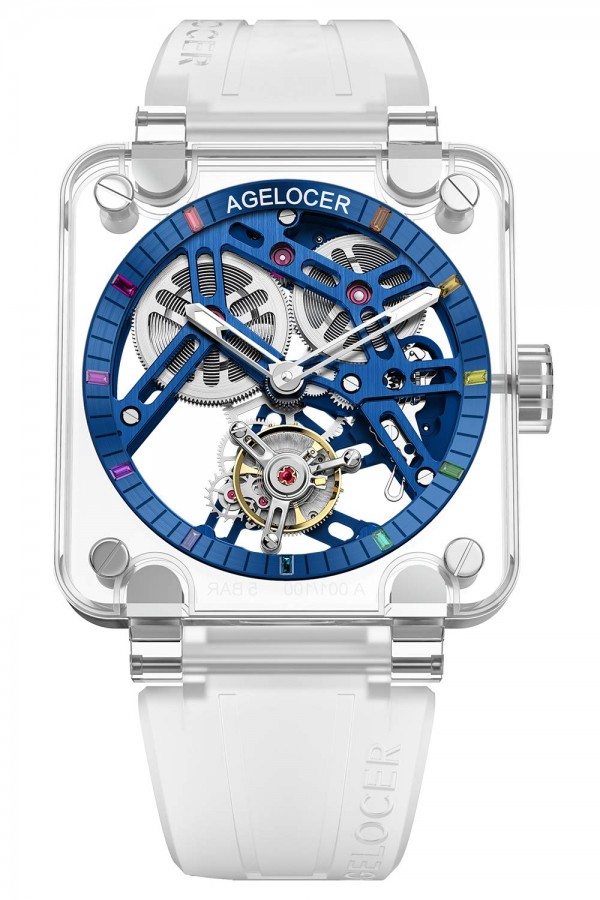 Agelocer Men's Top Brand Transparent Double Sided Hollow