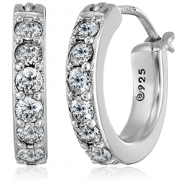 Platinum Plated Sterling Hoop Earrings set