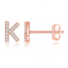 K Initial Earrings, Alphabet Earrings for Girls