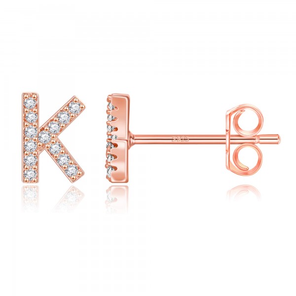 K Initial Earrings, Alphabet Earrings for Girls