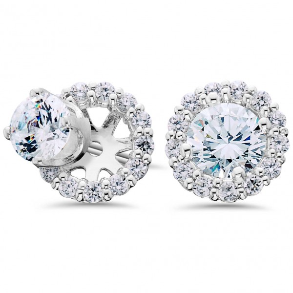 Women's 5/8ct Diamond Studs & Halo Earring