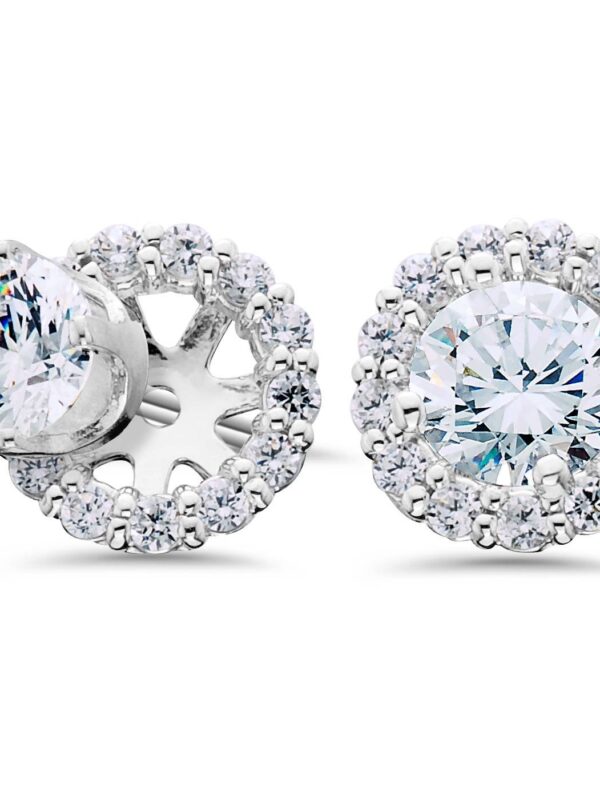 Women's 5/8ct Diamond Studs & Halo Earring