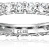Amazon Essentials Platinum Plated Sterling Silver Ring