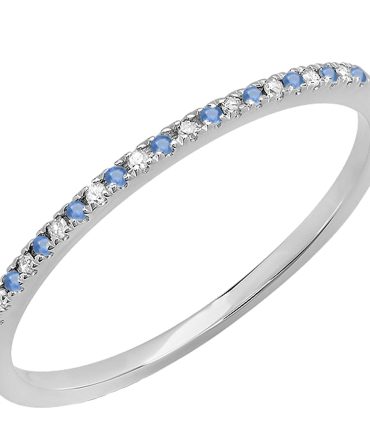 Dazzlingrock Collection Round Blue Sapphire & White Diamond