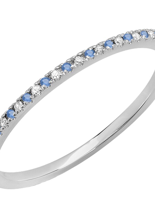 Dazzlingrock Collection Round Blue Sapphire & White Diamond