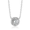 PAVOI 14K White Gold Plated 1.00 ct CZ Simulated Diamond