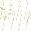 8 Pieces Ear Crawler Hook Earrings, Ear Cuff Wrap Studs