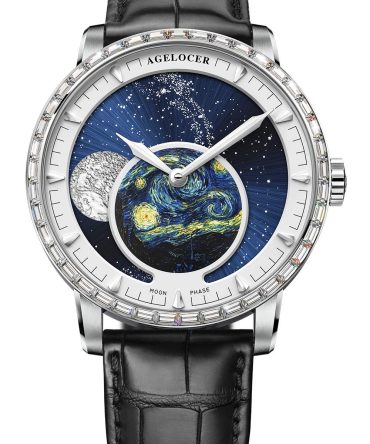 Agelocer Men's Watch Swarovski Crystal Automatic Moon Phase