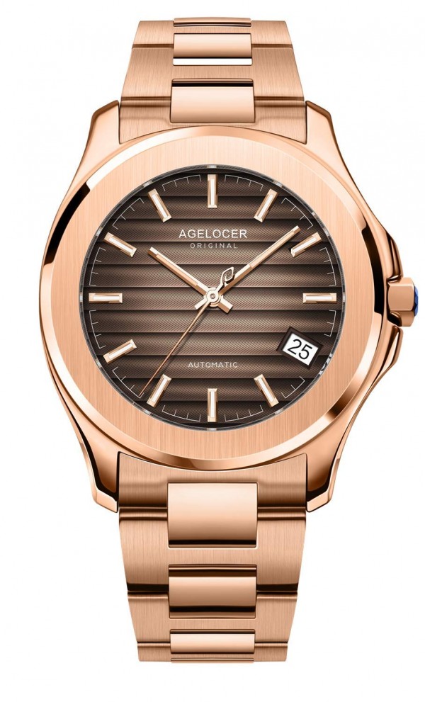 Automatic Agelocer Luxury Watch Leather Band Waterproof Watch
