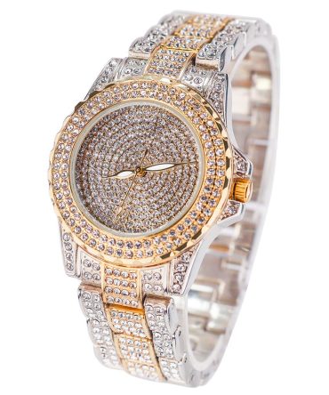 Round Luxury Women Watch Crystal Rhinestone Diamond