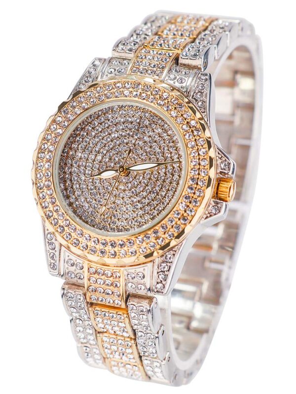 Round Luxury Women Watch Crystal Rhinestone Diamond