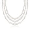 Ross-Simons 6-12mm Shell Pearl Graduated 3-Strand Necklace