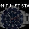 Chronograph Blue Wrist Watch with Date and Stainless Steel Link Bracelet