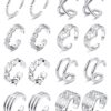 8 Pairs Ear Cuff Earrings Helix Cartilage Lip Clip On Wrap Earrings