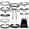 Paxcoo CN-01 Black Velvet Choker Necklaces