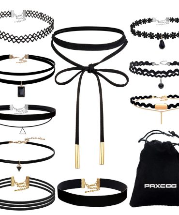 Paxcoo CN-01 Black Velvet Choker Necklaces