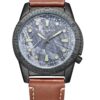 BRIGADA Men's Watches Classic Black Brown Leather Band