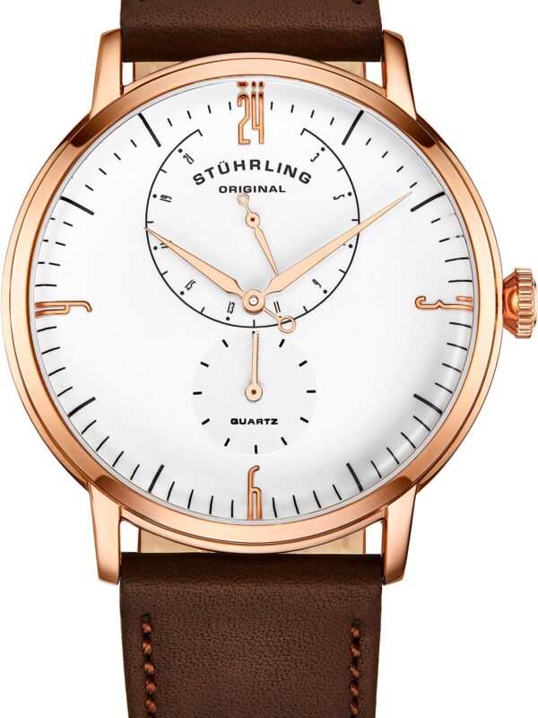 Stührling Original Mens Watches Horween Brown Leather Watch Band
