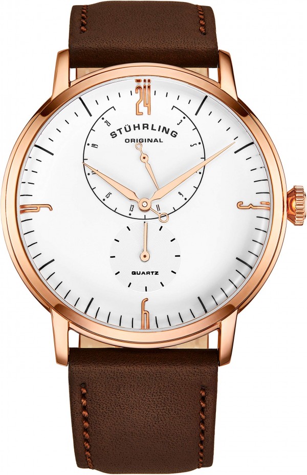 Stührling Original Mens Watches Horween Brown Leather Watch Band