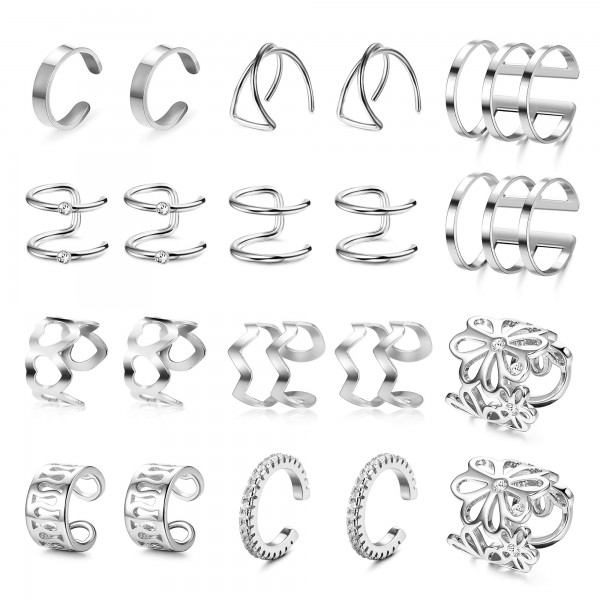 Non Piercing Helix Ear Clip CZ Fake Cartilage Earring