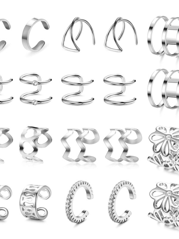 Non Piercing Helix Ear Clip CZ Fake Cartilage Earring