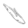 NATALIA DRAKE 1/4 Cttw Diamond Open Cuff Bangle Bracelet