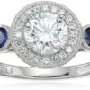Platinum-Plated Sterling Silver Swarovski Zirconia