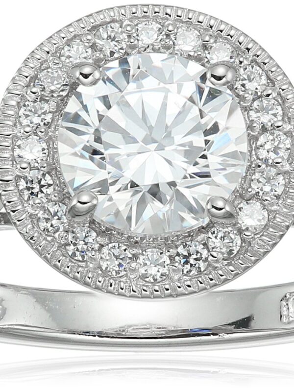 Platinum-Plated Sterling Silver Swarovski Zirconia