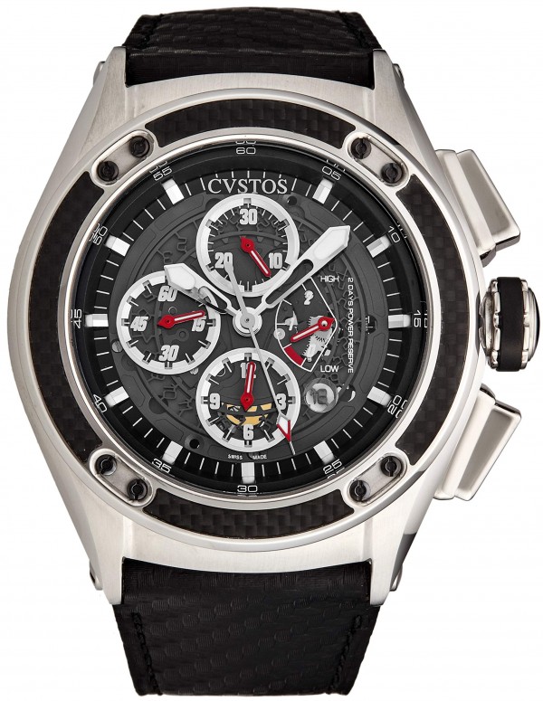 Black Skeleton Dial Cvstos Men's Watch Challenge-R 50 - 2 Day Power Reserve Automatic