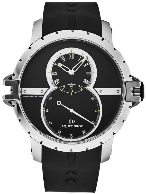 Jaquet Droz Black Dial Rubber Strap Swiss Automatic Watch