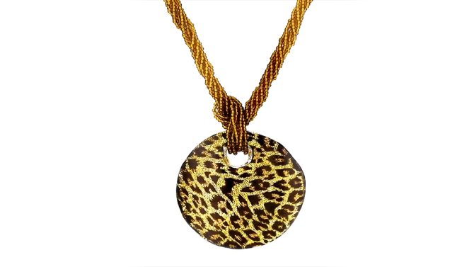 Ross-Simons Italian Leopard Murano Glass Multi-Strand Necklace