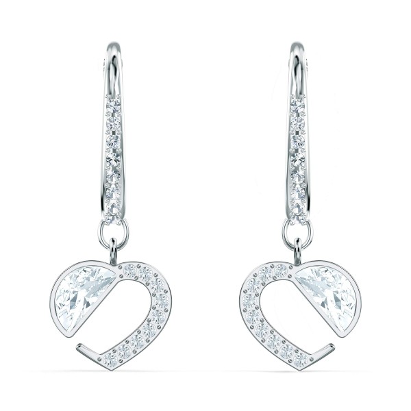 SWAROVSKI Hear Heart Drop Earrings, Heart Hanging Earrings