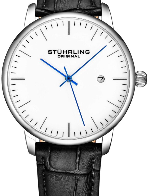 Watch Black Leather Strap - Dress Stuhrling Original